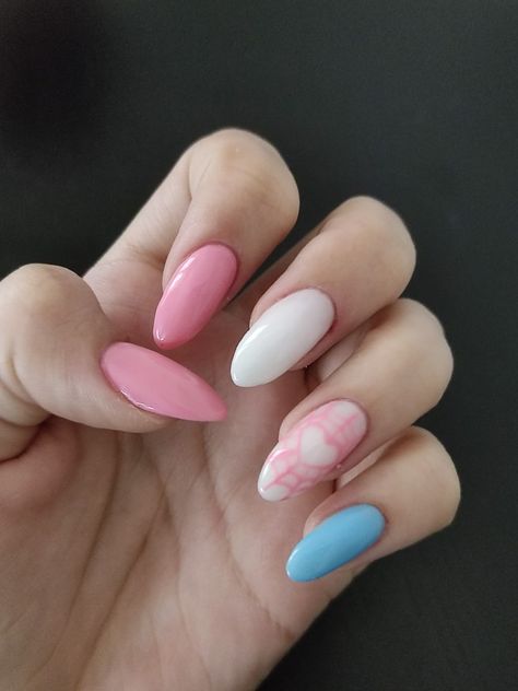 Gwen Stacy Inspired Nails, Gwen Stacy Nails Designs, Gwen Spiderman Nails, Gwen Nails Spiderman, Gay Nail Art, Gwen Stacy Nails, Spider Gwen Nails, Gwen Nails, Dc Nails