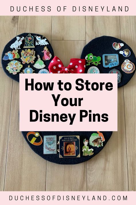 How to Store Your Disney Pins Disney Trading Pin Display Ideas, Disney Pin Storage Ideas, Disney Trading Pins Display, Disney Pin Display Ideas Diy, Disney Pin Shadow Box Ideas, Disney Pin Organization, Displaying Disney Pins, Ways To Display Disney Pins, Disney Pin Collection Displays