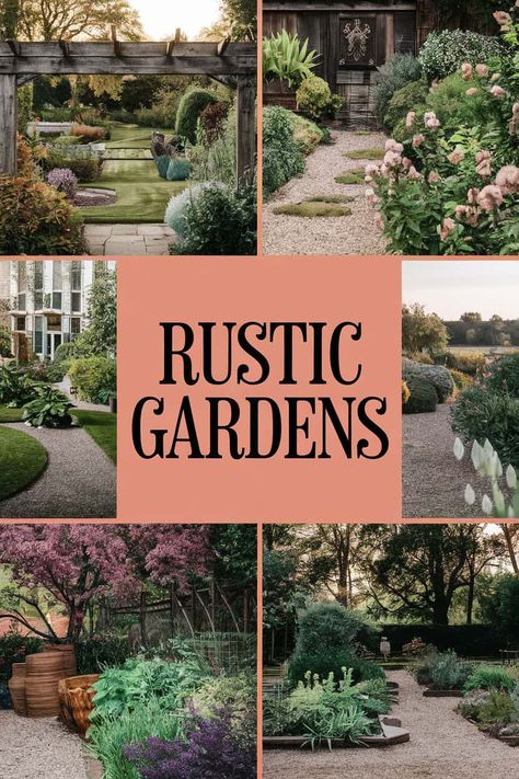 Explore charming ways to design a rustic garden that boosts your outdoor space’s character. Think cozy wooden benches vibrant wildflowers pebble pathways and vintage decorations. By mixing natural elements with unique touches your garden can become a peaceful retreat that family and friends will adore and inspire them too. https://fabricerie.com/rustic-gardens-ideas Rustic Garden Design Ideas, Rustic Landscaping Ideas Country Living, Cabin Landscaping Ideas, Small Country Garden, Farmhouse Garden Ideas, Outdoor Landscaping Ideas, Cabin Landscaping, Rustic Garden Design, Rustic Garden Ideas