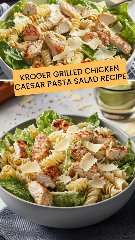 Pasta Salad Recipe Easy, Grilled Chicken Caesar, Chicken Caesar Pasta, Caesar Pasta Salad, Sundried Tomato Pasta, Caesar Pasta, Chicken Caesar Pasta Salad, Classic Caesar Salad, Easy Pasta Salad Recipe