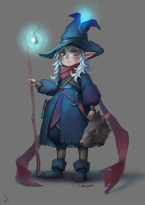 ArtStation - Firefly 02, Kanzaki _VS Wizard Female, Dnd Halfling, Gnome Wizard, Female Gnome, Fantasy Wizard, D D Character Ideas, Fantasy Races, Chibi Characters, D&d Dungeons And Dragons