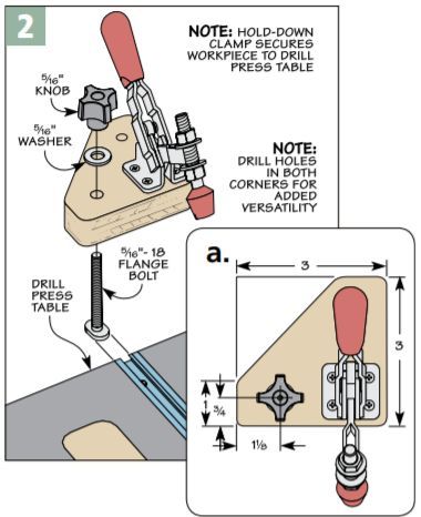 Shop-Made Drill Press Table Add-ons: John concludes his drill press table build by sharing a few add-ons that can make your time at the drill press easier. This handful of accessories are useful on any drill press table that you have. Woodworking Drill Press, Drill Press Stand, Press Table, Garage Workshop Plans, Table Build, Woodworking Jigsaw, Drill Press Table, Woodworking Shop Projects, Table Saw Accessories