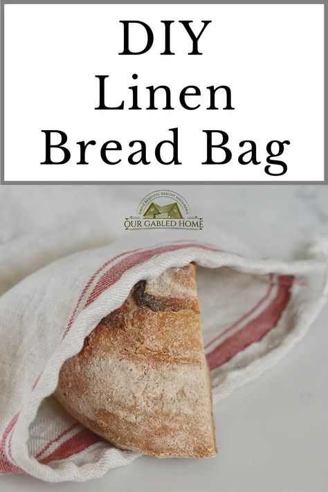 How to Sew a Linen Bread Bag - Syprosjekter For Nybegynnere, Linen Bread Bag, How To Store Bread, Bread Bag, Dekor Diy, Bread Bags, Sewing Projects For Beginners, Linen Bag, Sewing For Beginners