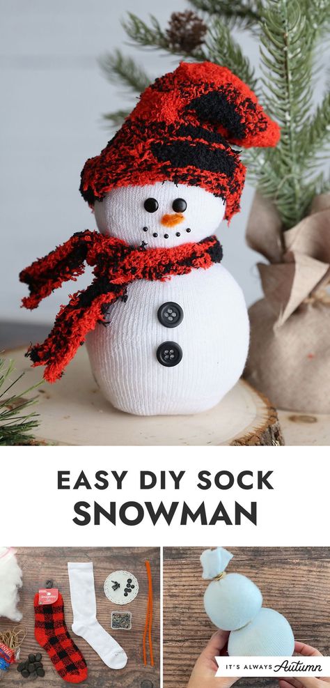 Sock Snowman Face, Homemade Snowman Decorations, Rice Snowman Sock Diy, Snowman Sock Craft, Sock Snowmen With Rice, 2nd Grade Christmas Crafts, Diy Sock Snowman, Winter Snowman Craft, Snowman Socks