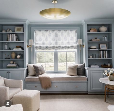 Built In Bookshelves, Built In Window Seat, Window Seat Design, Built In Shelves Living Room, Floor Ideas, Coastal Bedrooms, Built In Bookcase, Seat Design, Formal Living Rooms