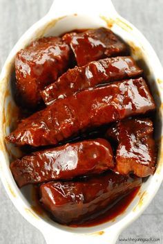 Barbecue Ribs Recipe Slow Cooker Barbecue Ribs, Barbecue Ribs Recipe, Boneless Pork Ribs, Bbq Recipes Ribs, Beef Ribs Recipe, Crockpot Ribs, Gunny Sack, Slow Cooker Dinner Recipes, Slow Cooker Ribs