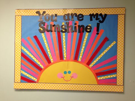 Sun Bulletin Board Ideas, Sun Theme Bulletin Board, Sunshine Bulletin Board Ideas, Sun Classroom Door, You Are My Sunshine Bulletin Board, Here Comes The Sun Bulletin Board, Shine Bright Bulletin Board Ideas, Sunshine Classroom Theme, Classroom Door Sunshine