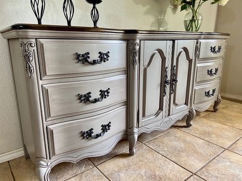 French Provincial Dresser Makeover, French Provincial Bedroom, Provincial Dresser, French Provincial Dresser, French Provincial Furniture, Dovetail Joints, Refinished Furniture, Bassett Furniture, Home Decor Ideas Living Room