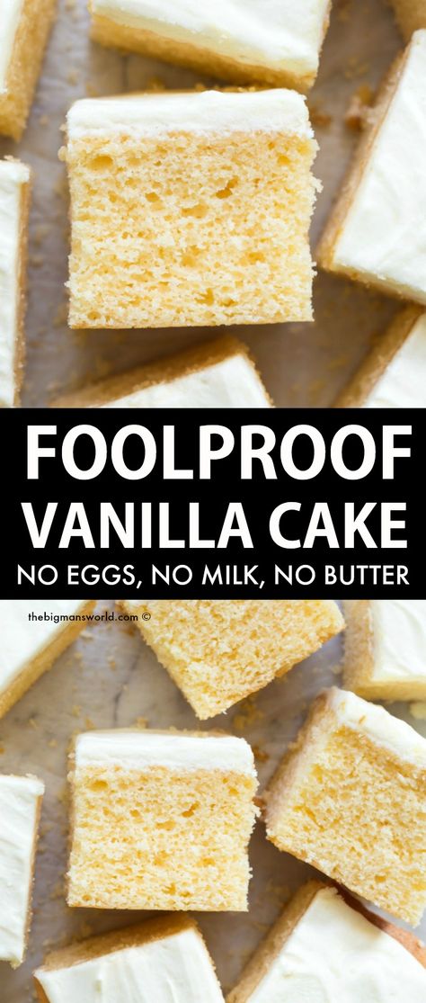 Cake No Eggs, Dairy Free Cake Recipe, Easy Vanilla Cake, Egg Free Cakes, Patisserie Vegan, Vegan Lemon Cake, Easy Vanilla Cake Recipe, Gluten Free Cake Recipe, Dairy Free Cake