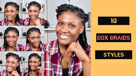 10 Ways To Style Shoulder/Medium Length Box Braids | DIY Hairstyles #boxbraids #boxbraidshairstyles #diy #blackhairstyles #blackgirlmagic Medium Length Box Braids, Box Braids Diy, Braids Diy, Diy Braids, Box Braids Styling, Braids Wig, Box Braids Hairstyles, Braid Styles, Box Braids