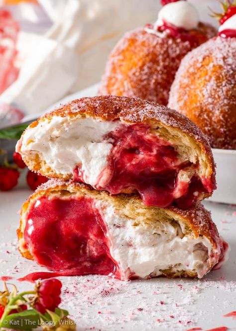 The Loopy Whisk, Donuts Gluten Free, Raspberry Curd, Loopy Whisk, Gluten Free Doughnuts, Doughnut Recipes, Desserts Summer, Speed Foods, Gluten Free Donuts