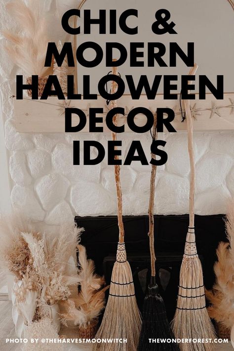 Chic and Modern Halloween Decor Ideas for Spooky Season - Wonder Forest Sophisticated Halloween Decor Outdoor, Simple Modern Halloween Decor, Realistic Halloween Decor, Glamorous Halloween, Stylish Halloween Decor, Simple Halloween Decor, Modern Halloween Decor, Wonder Forest, Chic Halloween Decor