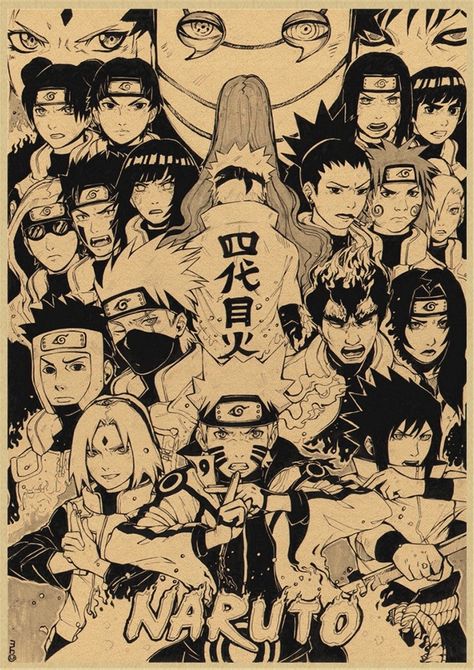 Naruto Poster, Retro Anime, The Underdogs, Anime Poster, Art Wallpaper Iphone, Manga Covers, Naruto Art, Room Posters, Bar Cafe