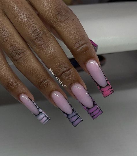 Long Acrylic Nail Designs, Drip Nails, Colored Acrylic Nails, Her Nails, Dope Nail Designs, Simple Acrylic Nails, Short Square Acrylic Nails, Acrylic Nails Coffin Pink, Unique Acrylic Nails