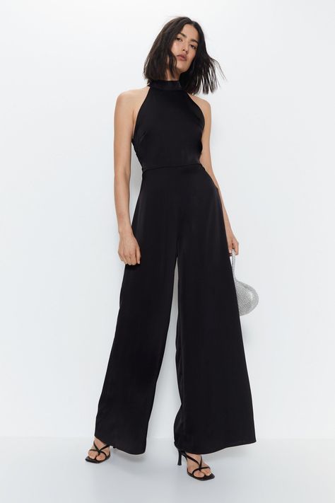 Jumpsuit Semi Formal, Work Jumpsuit Outfit, Halter Jumpsuit Outfit, Jumpsuit Designs, Smart Jumpsuit, Jumpsuit Wedding Guest, Bridesmaid Jumpsuit, Dance Jumpsuit, Prom Jumpsuit