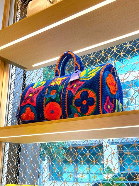 Colorful bag inspo, louis vuitton duffle, travel bag inspo Crochet Duffle Bag, Duffle Bag Aesthetic, Louis Vuitton Duffle, Louis Vuitton Duffle Bag, Sac Louis Vuitton, Bag Aesthetic, Colorful Bags, Summer Bag, Duffle Bag Travel