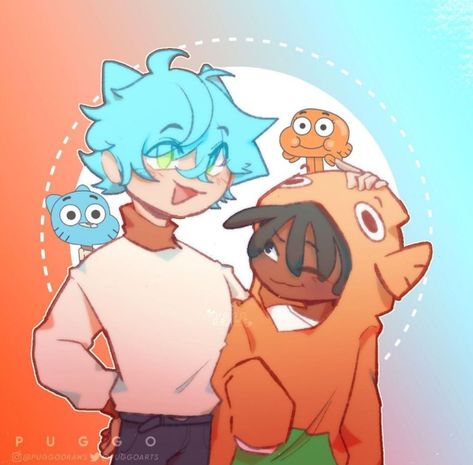 Darwin Watterson Human, Gumball Watterson Fanart, Gumball And Darwin Fanart, Darwin Fanart, Gumball Art, Tawog Fanart, Adventures Of Gumball, Gumball Fanart, Kidcore Art