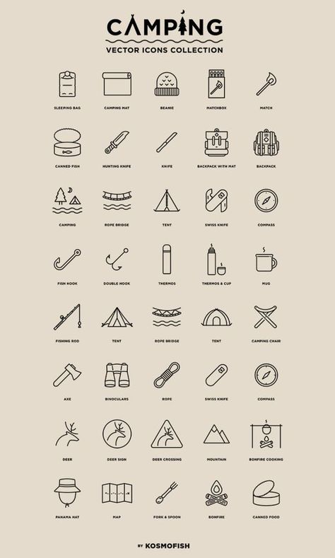 Hi guys! I come back here and share with you a set of free #vector #icons – camping! This set includes 40 modern look outline icons in vector presenting these familiar stuffs of the mountaineer and scouts, ect… Camping Icons, Ui Ux 디자인, Sketch Note, Doodle Icon, 로고 디자인, Icon Pack, Free Design Resources, Logo Icons, Mockup Design