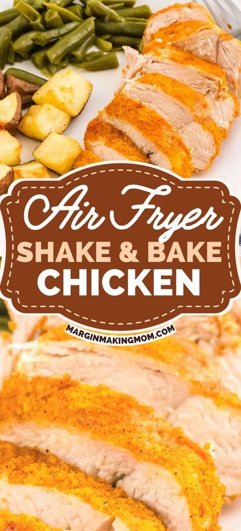 Learn how to make perfect Shake and Bake chicken in your air fryer! Crispy on the outside, tender on the inside, this is a super easy weeknight dinner idea. Air Fried Shake And Bake Chicken, Air Fryer Shake And Bake Chicken Drumsticks, Air Fry Shake And Bake Chicken, Shake And Bake Chicken In Air Fryer, Shake N Bake Chicken In Air Fryer, Baked Chicken Air Fryer Recipes, Chicken Shake And Bake Recipes, Air Fryer Shake And Bake Chicken, Shake And Bake Recipes