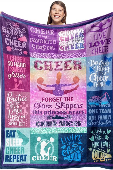 Cheerleading Gift Ideas, Cheerleader Christmas Gifts, Gifts For Cheerleaders, Warm Blankets Cozy, Cheerleader Gifts, Cheer Coach Gifts, Cheer Shoes, Cheerleading Gifts, Cheer Coaches