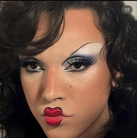 80s Drag Makeup, Drag Makeup Inspiration, Simple Drag Makeup, Easy Drag Makeup, New Romantic Makeup, Drag Queen Makeup Looks, Duck Makeup, Divine Drag Queen, Cabaret Makeup