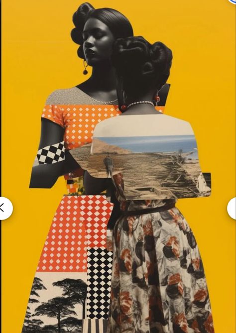 African Collage, Woman Collage, Feminism Poster, Poster Collage, Editorial Art, Girl Posters, Collage Poster, Afro Women, Art Black