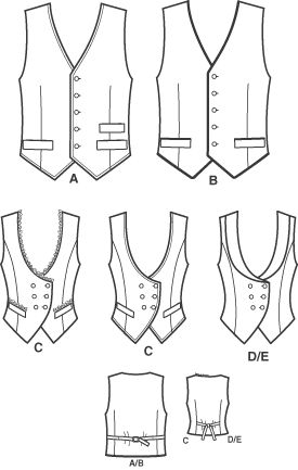 New Look 6659 Misses and Men's Vests Mens Vest Pattern, Mens Vest Fashion, Vest Sewing Pattern, Men's Vests, Fashion Templates, Vest Designs, Vest Pattern, Diy Sewing Clothes, Fashion Sewing Pattern