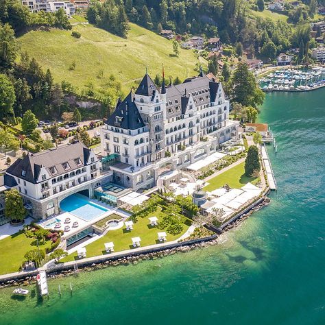 Park Hotel Vitznau, Hotels In Switzerland, Ladera Resort, Large Spa, Fogo Island Inn, Bucket List Hotels, Lake Lucerne, Spa Facilities, Fairmont Banff Springs