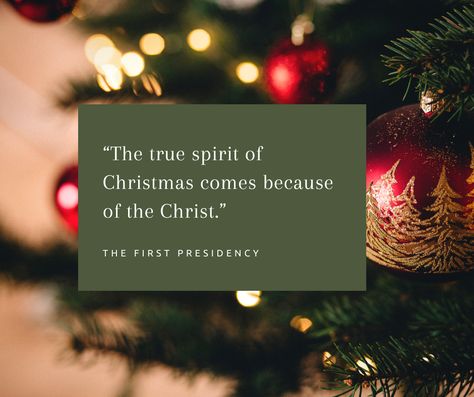 “The true spirit of Christmas comes because of the Christ.” –The First Presidency (of The Church of Jesus Christ of Latter-day Saints) Russell M. Nelson (President), Dallin H. Oaks (First Counselor), and Henry B. Eyring (Second Counselor) Learn more about the Lord #JesusChrist facebook.com/LordJesusChristpage and #passiton. #LightTheWorld; #ShareGoodness Christmas Day Quotes, Henry B Eyring, Christmas Quotes Inspirational, Quotes Jesus, Anthony Robbins, Spirit Of Christmas, Bible Study Verses, Church Of Jesus Christ, Christmas Quotes