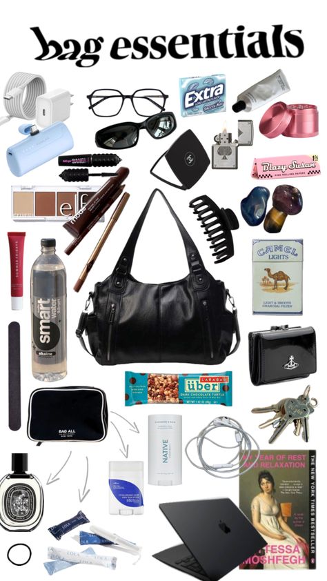 bag essentials Every Day Bag Essentials, Dark Chocolate Turtles, What's In My Purse, Chocolate Turtles, Lara Bars, In My Purse, Purse Essentials, Rolling Paper, My Purse