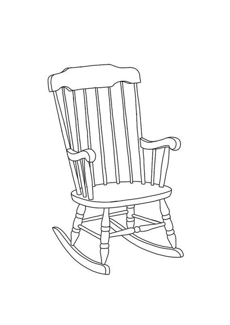 Rocking Chair Drawing, Easy Deck, Chair Drawing, Furniture Sketch, Kids Background, Drawing Easy, Drawing Images, Cool House Designs, Hand Art