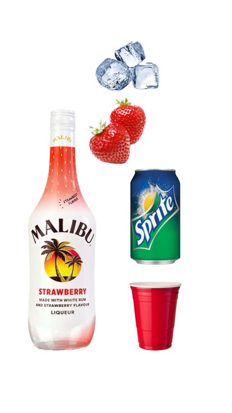 Malibu strawberry | Mixers | Drinks | Alcohol | Party drinks Alcohol Party Drinks, Malibu Drinks, Liqueur Drinks, Party Drinks Alcohol, Bday Wishlist, Strawberry Drinks, Malibu Rum, Alcohol Party, Liquor Drinks