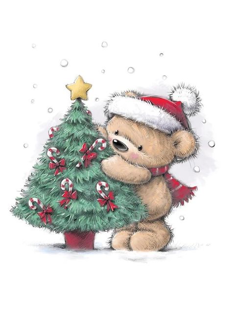 Xmas Drawing, Merry Christmas Gif, Bear Coloring Pages, Christmas Teddy Bear, Xmas Deco, Christmas Gift Card, Christmas Bear, Christmas Gif, Christmas Drawing