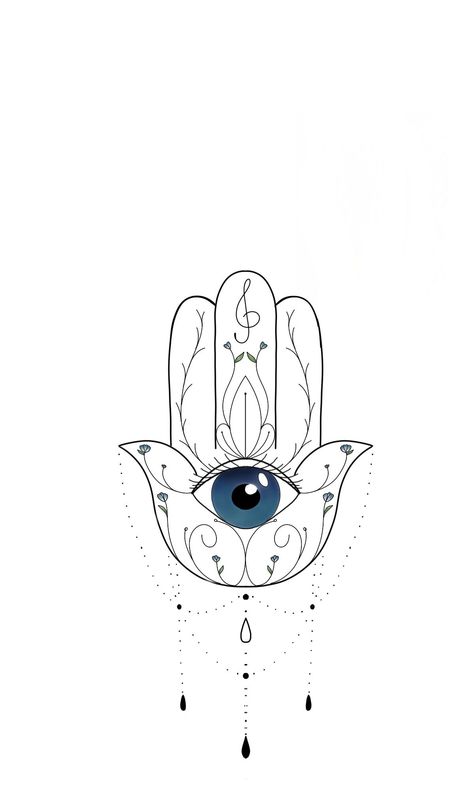 Fatima Hand Tattoo, Hamsa Hand Tattoo, Iphone Wallpaper Violet, Hamsa Art, Line Tattoo Ideas, Mickey Mouse Wallpaper Iphone, Evil Eye Tattoo, Choose Her, Evil Eye Art