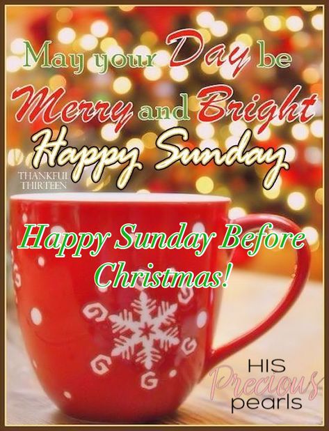 We hope each and everyone one of you has a very Happy Sunday before Christmas! May it be peaceful and restful!  #HisPreciousPearls Sunday Christmas, Happy New Month Quotes, Christmas Greetings Quotes, Christmas Sunday, Good Morning Christmas, Be Peaceful, Prayer For My Family, Sunday Morning Quotes, Sunday Greetings