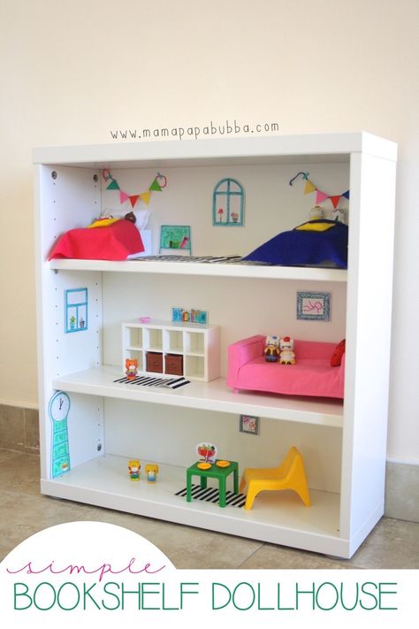 Bookshelf Dollhouse, Dollhouse Bookshelf, Simple Bookshelf, Autumn Room, Billy Bookcase, Bookshelves Diy, Barbie Party, Barbie House, Eco House