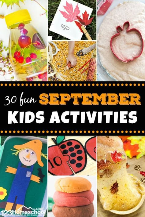 September Activities For Kids, Hands On Activities For Kids, September Activities, Apple Preschool, Apple Activities, Autumn Activities For Kids, Fall Crafts For Kids, Valentines School, Science Experiments Kids