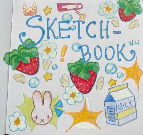 Art Page Sketchbook, Simple Aesthetic Art Ideas, First Page Of Book Ideas, Drawing First Page Ideas, New Year Sketch Ideas, This Sketchbook Belongs To Ideas, Sketchbook First Page Ideas Sketch Books, New Sketchbook First Page Ideas, Cute Sketch Book Ideas