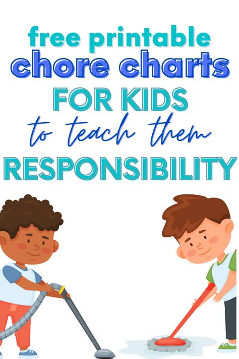 Free printable chore charts for kids that will help teach them responsibility. Choose from lots of variations, plus she's got great resources to fill in the chore charts with age appropriate chore ideas. Diy Family Chore Chart, Printable Chore Cards, Chore Chart Pictures, Chore Charts For Kids, Kids Responsibility Chart, Teaching Kids Money, Chore Ideas, Kids Money Management, Free Printable Chore Charts