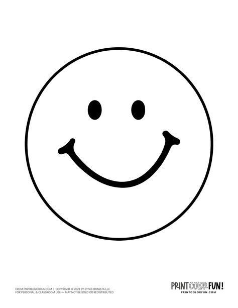 Retro happy face coloring clipart from PrintColorFun com Smile Clipart, Smile Face Printable, Smile Coloring Page, Smiley Face Printable, Hand Drawn Smiley Face, Smiley Face Coloring Page Free Printable, Happy Face Drawing, Smiley Face Clipart, Outline Pictures