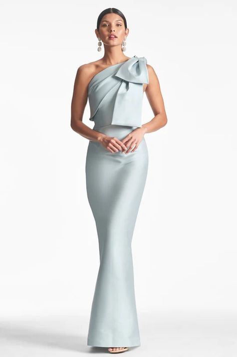 Mother of the Bride or Groom Dresses - Elegant Gowns – Sachin & Babi Modern One Shoulder Wedding Dress, Fancy Blue Bridesmaid Dresses, Sleek Mother Of The Bride Dresses, Modern Godmother Dress, Mother Of The Bride Dresses Blue, One Side Dress, One Shoulder Long Dress, Modern Mother Of The Bride, Mikado Gown