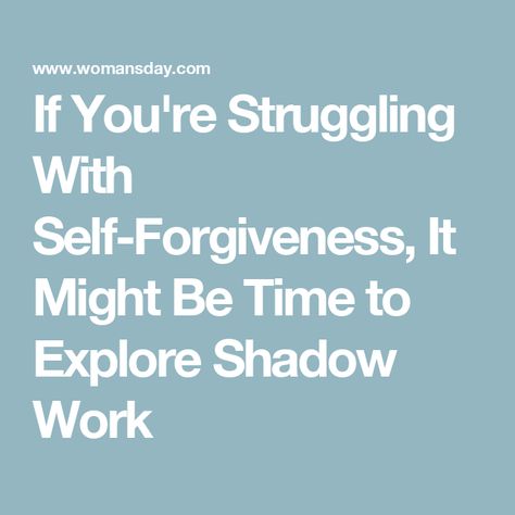 If You're Struggling With Self-Forgiveness, It Might Be Time to Explore Shadow Work Forgive Self, Self Forgiveness, Forgive Yourself, Choosing A Career, Work Relationships, Interpersonal Relationship, Carl Jung, Perfectionism, Self Acceptance