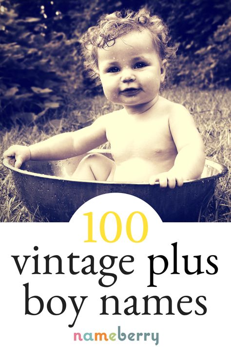 Vintage boy names: why stick to the same old baby boy names as everyone else? We've got the low-down on the best unique vintage baby names for boys that time has forgotten! From Booker and Burnett to Chester and Clyde, here are over 100 rare retro boy names that we think are ripe for revival. Forgotten Names, Victorian Boy Names, Old Names For Boys, Old Money Boy Names, Old Boy Names Vintage, Vintage Baby Boy Names, Old Fashioned Male Names, Vintage Baby Names Boy, Rare Boy Names