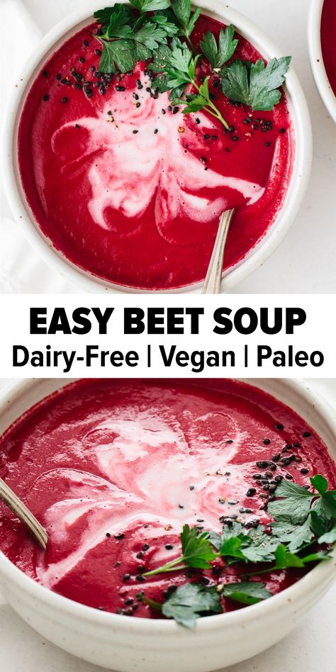 Beet Soup Recipes, Healthiest Vegetables, Beet Soup, Christmas Recipes Appetizers, Beet Recipes, Photo Food, Vegan Soups, Soup And Sandwich, Vegetarian Recipes Dinner