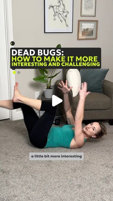 Dead Bug Exercise, Core Exercise, Sciatica Exercises, Yoga Program, Hip Stretches, Senior Fitness, Core Muscles, Sciatica, Core Workout