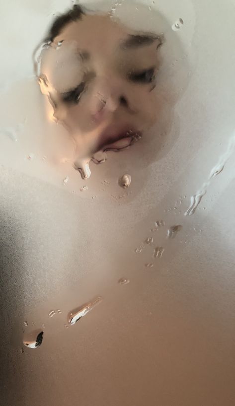 my personal favourite from the steam distortion photography series :) Steam Glass Photography, Body Distortion Photography, Anti Beauty Standards Photography, Glass Distortion Photography, Distortion Art Ideas, Abstract Portraiture Photography, Delusion Photography, Odd One Out Photography, Behind Glass Photography