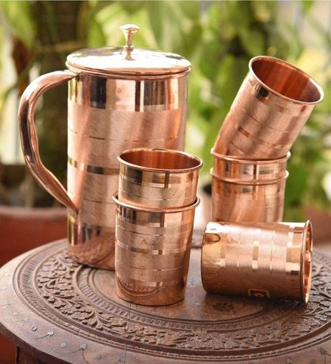 Handmade copper water jug Pitcher Immunity Booster Antibacterial High Quality Copper Anniversary Gift Low White Blood Cells, Yoga Health Benefits, Copper Tumblers, Copper Bottle, Copper Water Bottle, Copper Tea Kettle, Copper Jug, Copper Utensils, Ayurveda Yoga