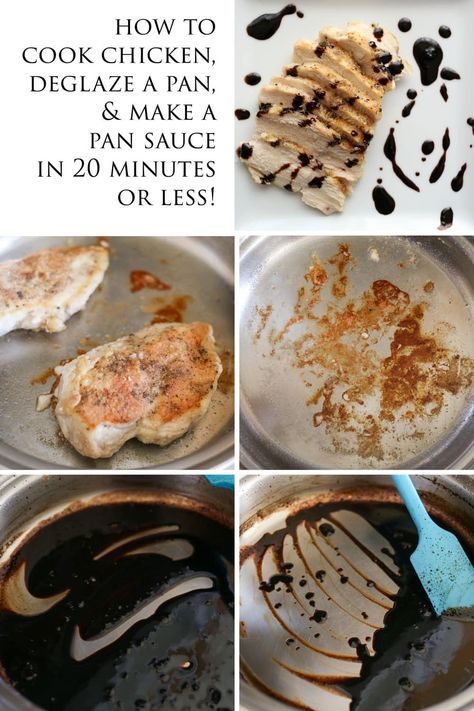 How to cook chicken, deglaze a pan, and make a pan sauce in 20 minutes or less! Cook Spaghetti Squash, Vegetarian Recepies, Cook Quinoa, Pan Sauce, Chicken Treats, Cook Chicken, Sauce For Chicken, Roasted Beets, Jar Ideas