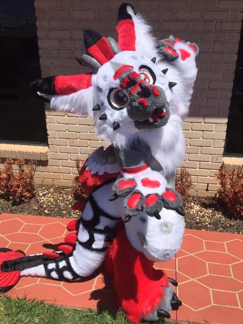 POMPEII😍😍😍 Dragon Fursuit, Fursuit Ideas, Pompeii, Stuffed Animal, Image Search, Red, Animals, White