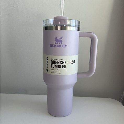 Stanley Quencher H2.0 Soft Matte Collection | 40oz Purple Stanley, Stanley Accessories, Stanley Quencher, Cold Beverages, Tumblers With Lids, Insulated Tumblers, The Social, Straw, Tumbler